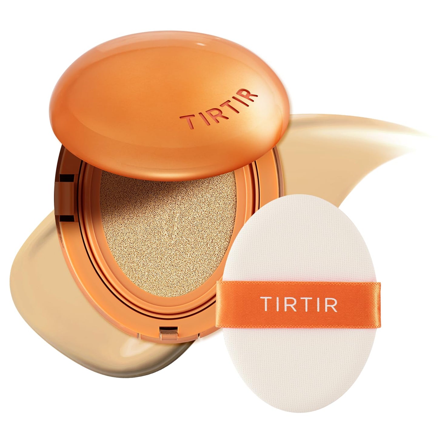 TIRTIR Cushion Foundation - AI-Like Semi-Matte Finish | Medium to Full Coverage, #21N Ivory, 0.63 Fl Oz
