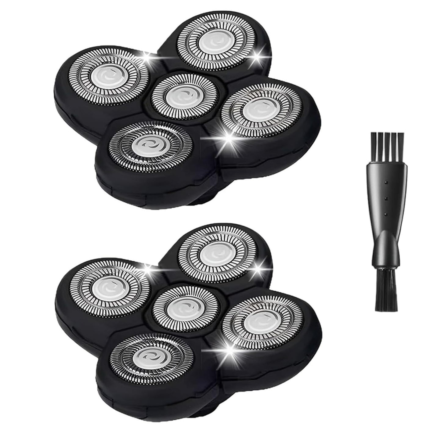 Head Shaver Replacement Blade for Grooming Bald Head Shaver,5 Blades Shavers Replacemen Heads for Bald Men Freedom Shaving,Electric Razor Replacement Heads for Shaving Kit,2Packs