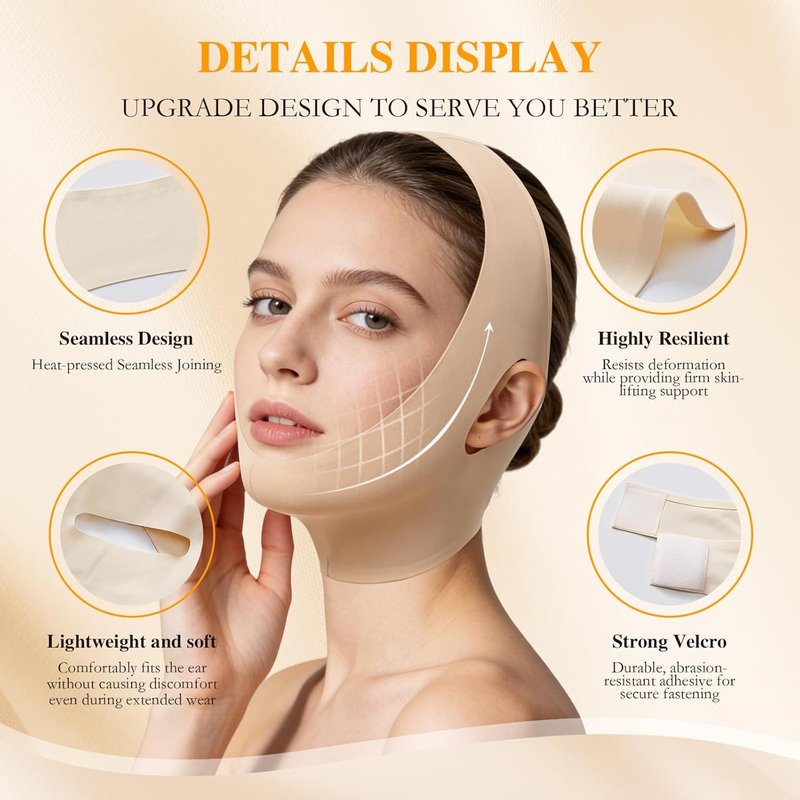 Collagen Face Sculpt Wrap - Reusable Jawline Shaper Mask | Skin-Friendly & Breathable Material