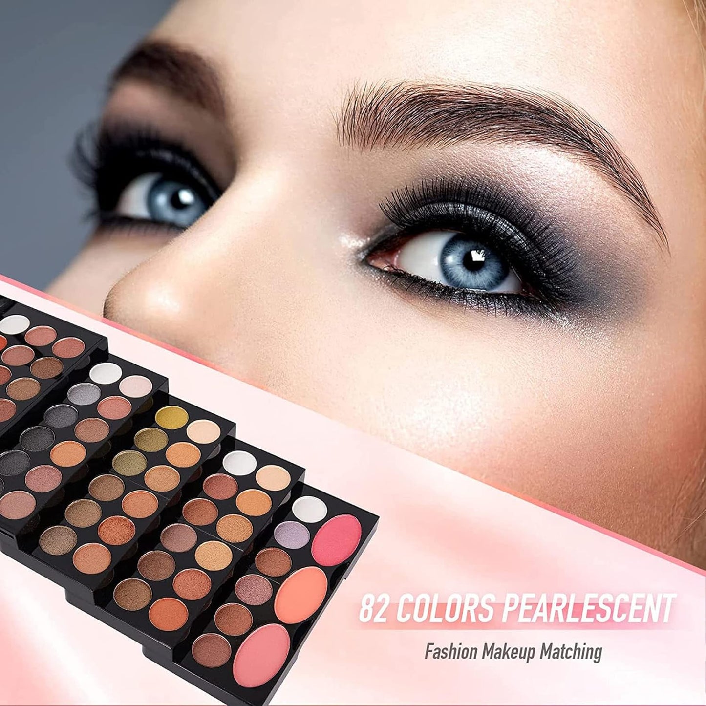 MISS ROSE Professional Makeup Palette - 148 Colors All-in-One Kit for Women | Includes Eyeshadow, Lipstick, Eyeliner, Concealer, Brushes (045 Set - Black)