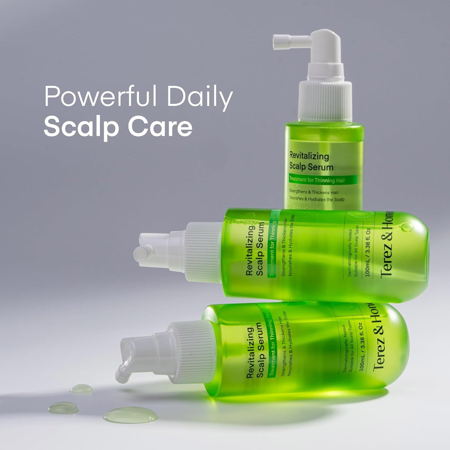 Scalp Serum for Hair Growth - Korean Vegan Treatment for Thinning Hair & Itchy Scalp | Non-Greasy, Lightweight Formula (100 mL)