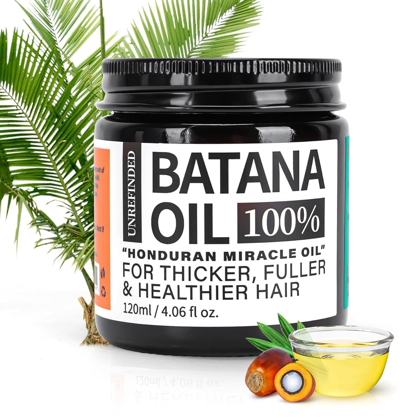 Organic Batana Oil for Hair Growth - 100% Pure Treatment for Thick, Strong Hair | 4 fl oz