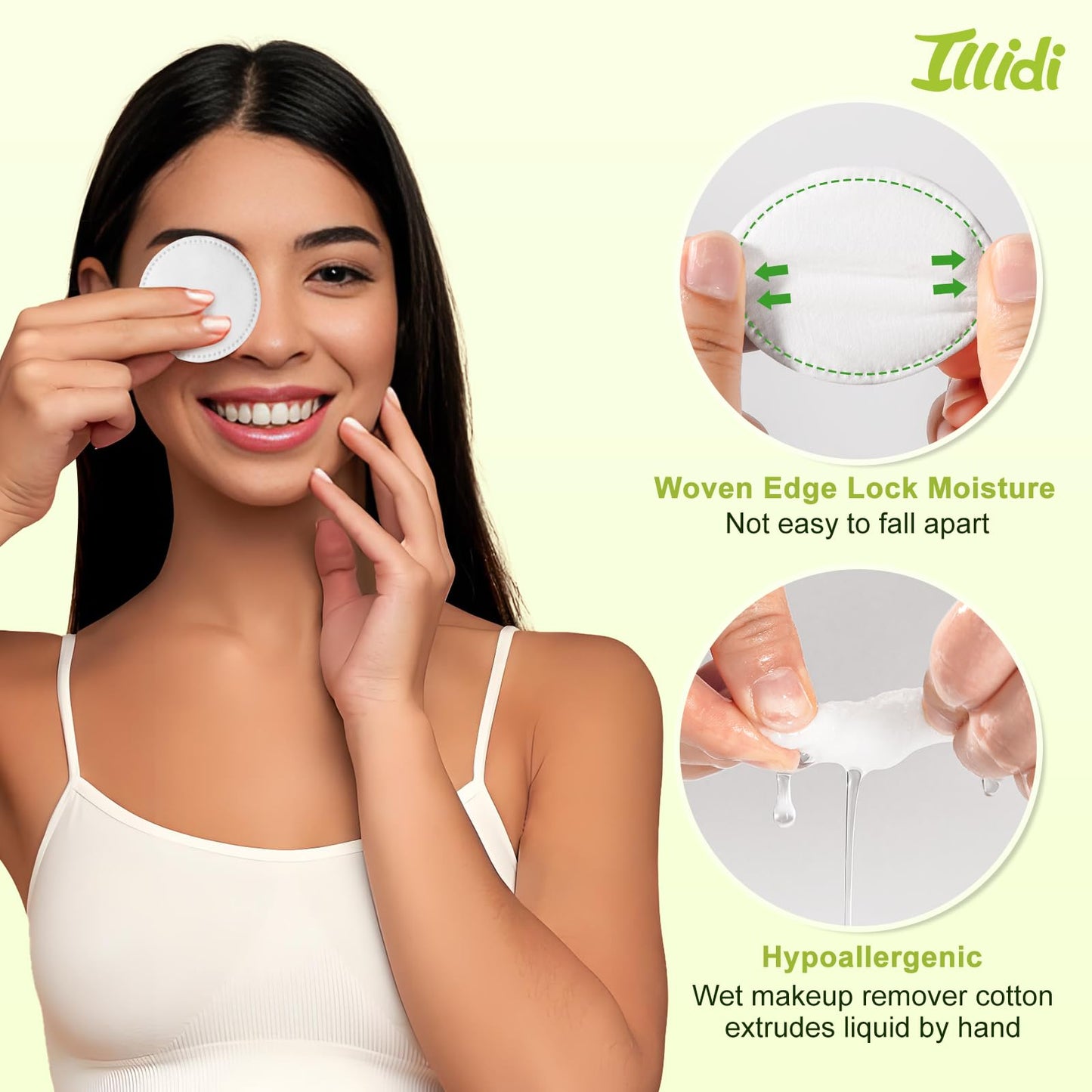 Boxed 100% Cotton Rounds for Face (150), Dual-Texture, Soft, Lint-Free Makeup Remover Pads, Hypoallergenic, Highly Absorbent