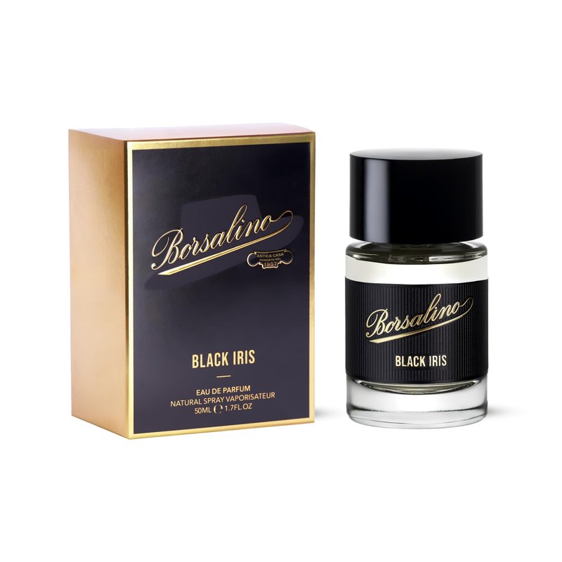 Borsalino Black Iris Perfume for Men – Eau de Parfum – Long-Lasting Fresh Woody Amber Cologne with Bergamot, Iris & Amberwood – French Luxury Fragrance – Popular Gift for Men