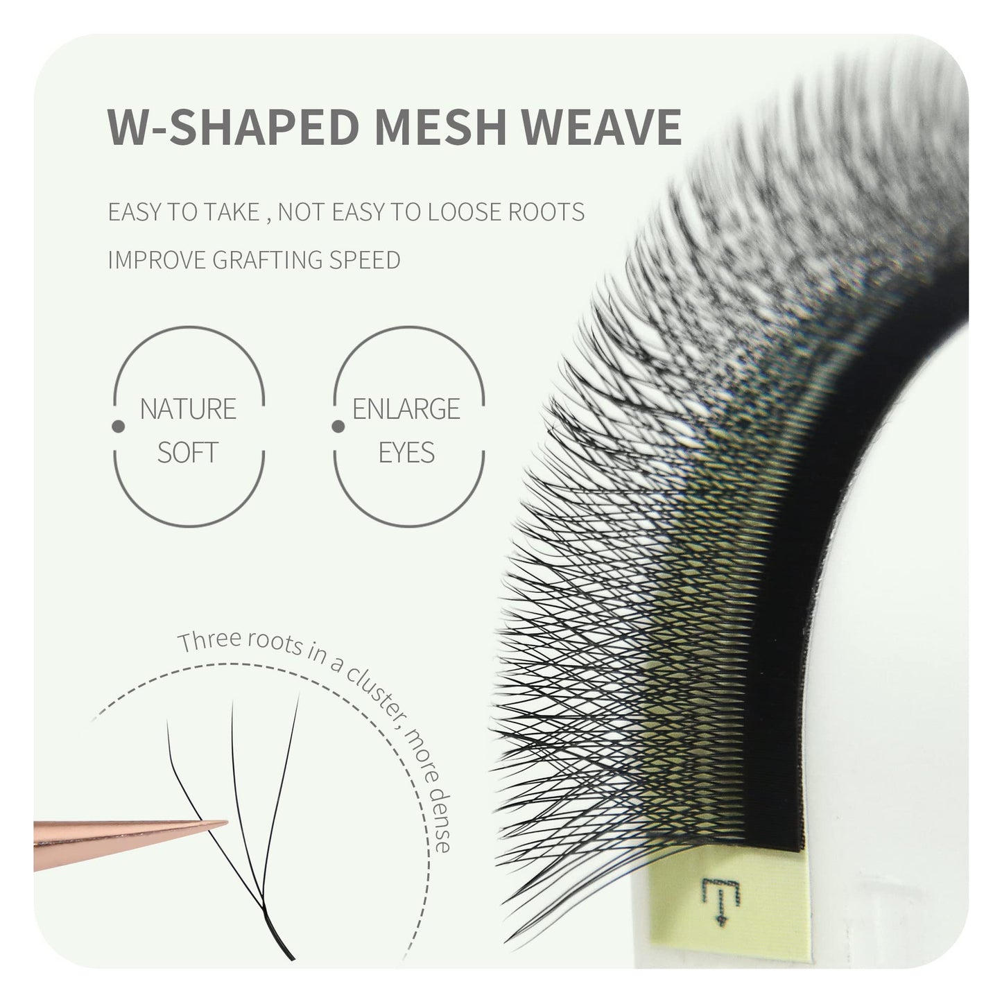 ANNAFRIS 3D Premade Fan W Shape Clover Eyelash Extensions Volume Self Fanning W Lashes Extension Makeup Supplies Professional Use