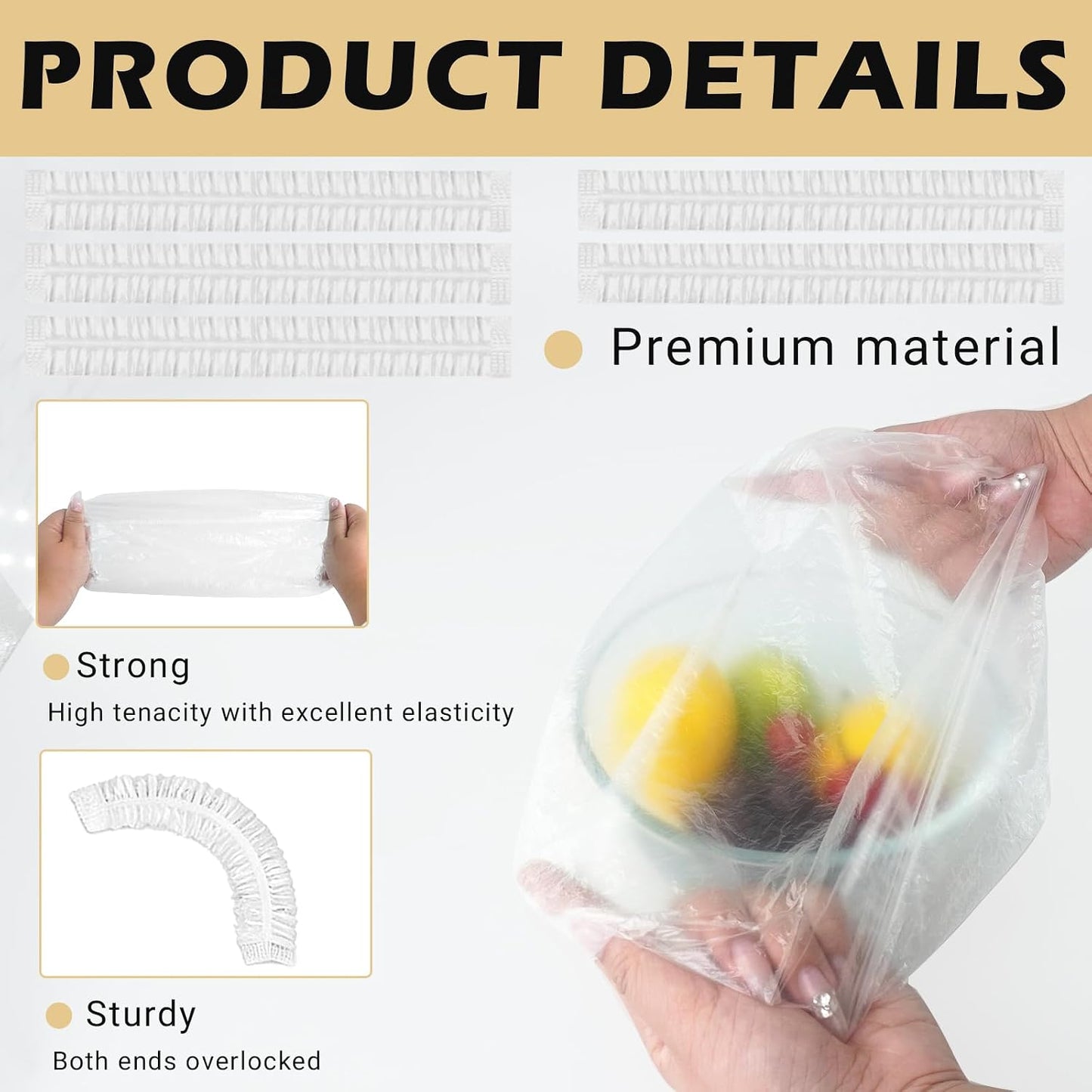 Disposable Shower Caps - 1100 Pcs Clear Waterproof Elastic Hair Caps for Salon, Spa & Travel