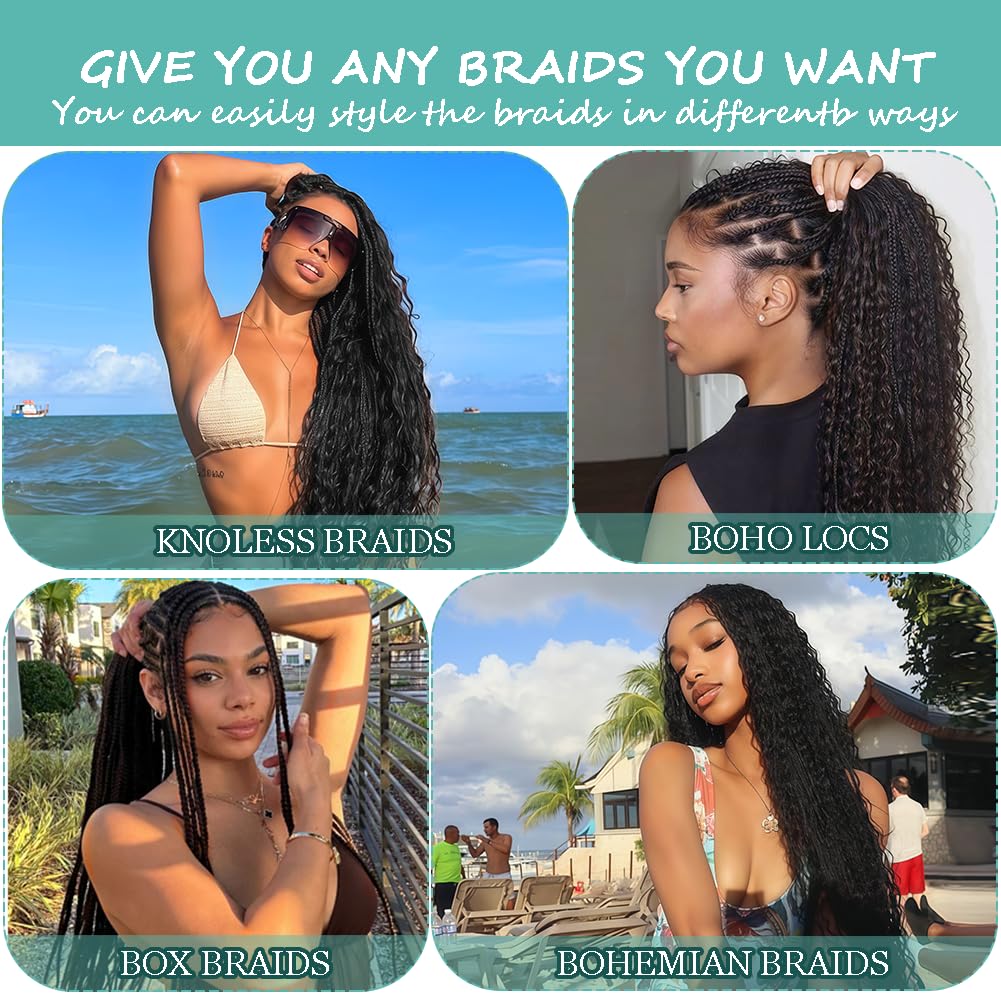 GveoXvo Red Boho Hair For Braiding Deep Wave Human Braiding Hair 110g 18 Inch Red Bulk Human Hair Braiding Hair for Boho Braids Knotless 12A Curly Bohemian 2 Bundles