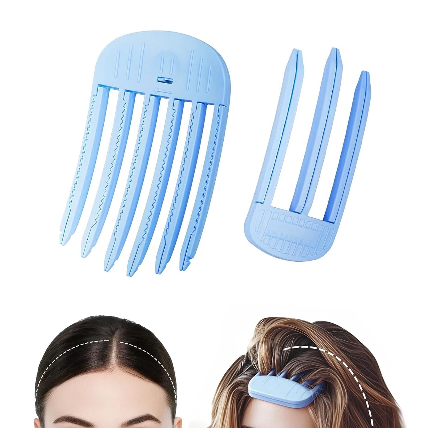 Volumizing Hair Clips for Women - No Crease Root Lifting Tool for Natural Puffy Styles | 2 Pcs, Pink
