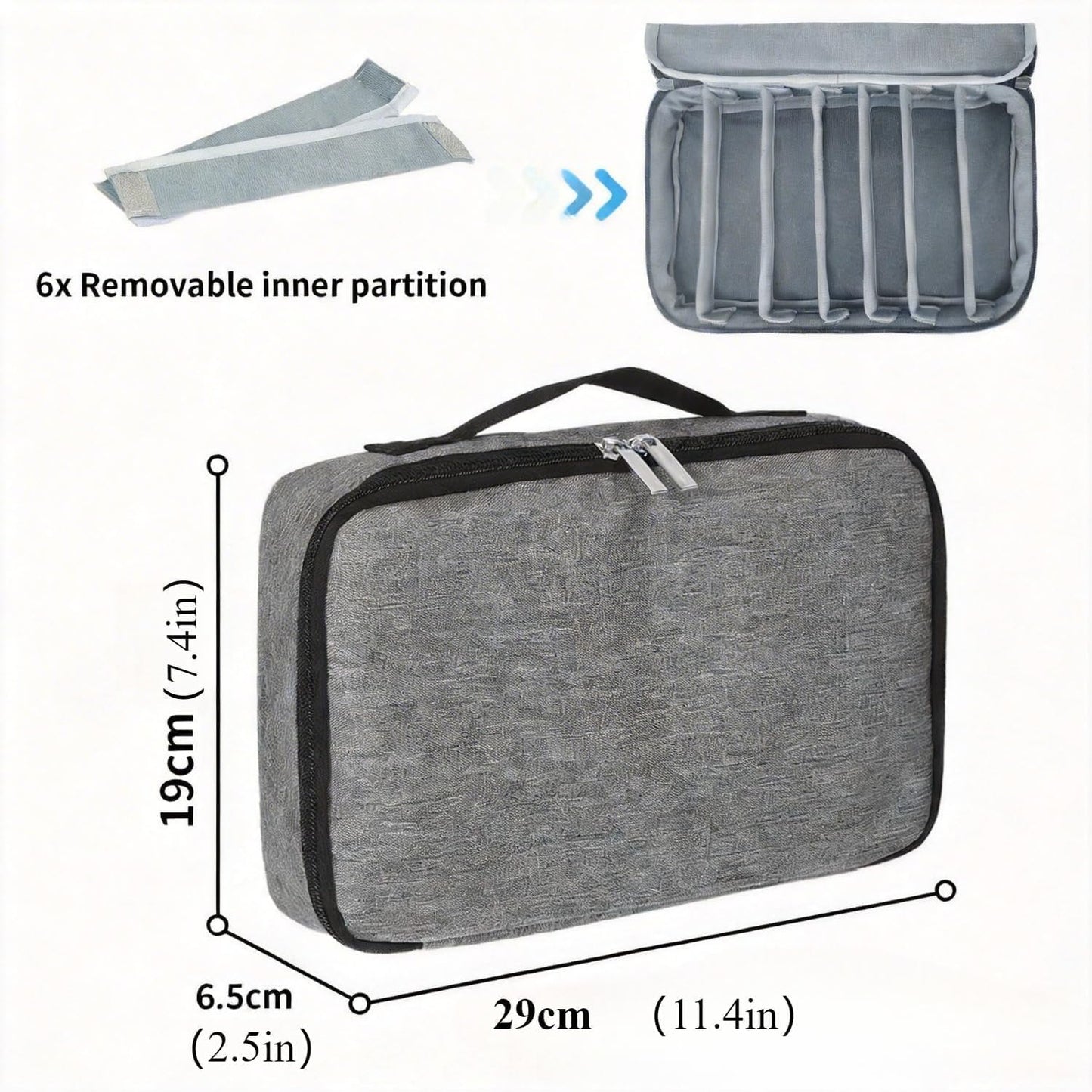 Travel Sunglasses Organizer Glasses Case Multiple Pairs Adjustable Slots Portable Eyeglasses Case Storage Box for Men Women (grey)