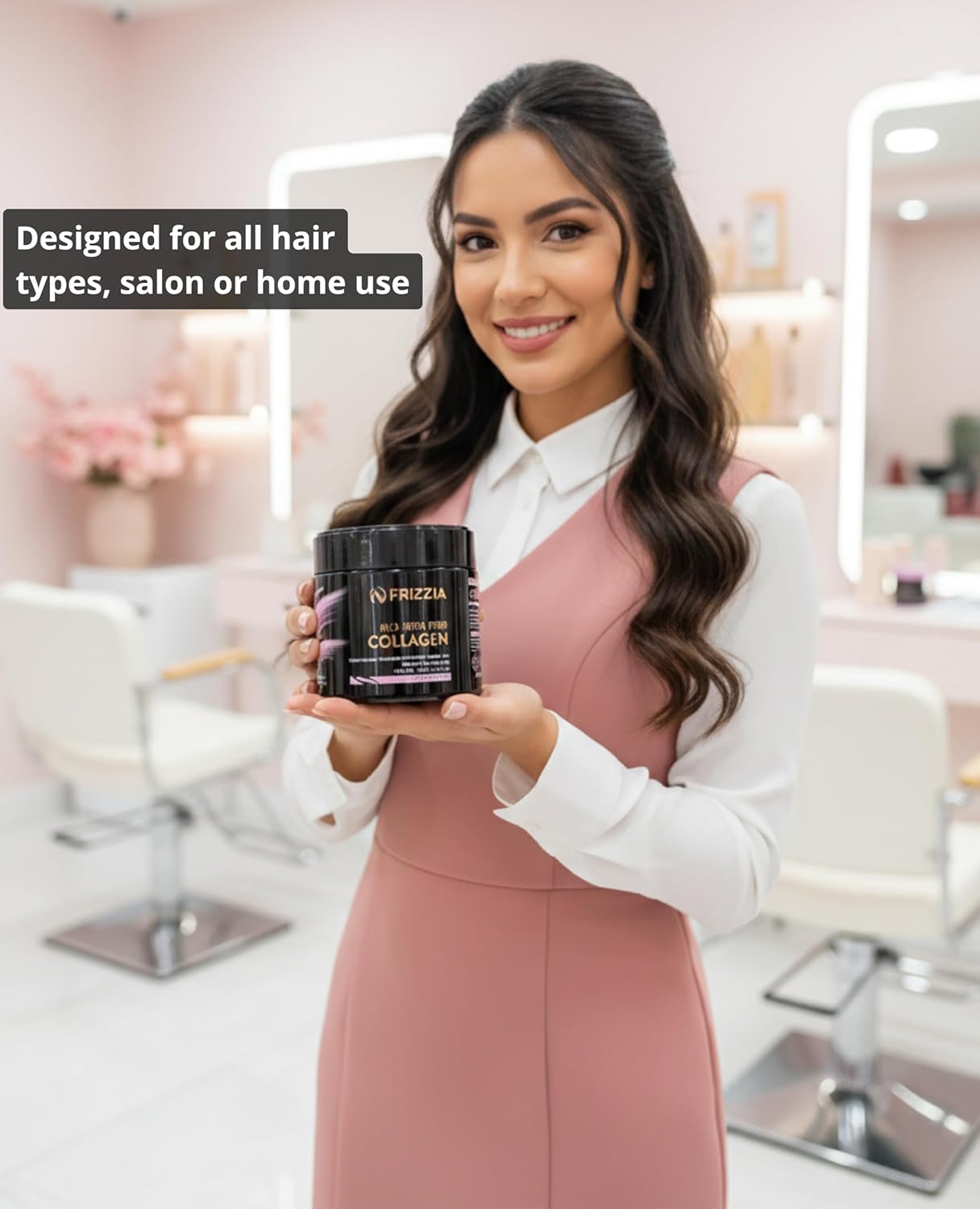 Collagen Hair Mask - Argan Oil & Maca for Hydration | Anti-Frizz Treatment for Dry, Damaged Hair - 500 ml