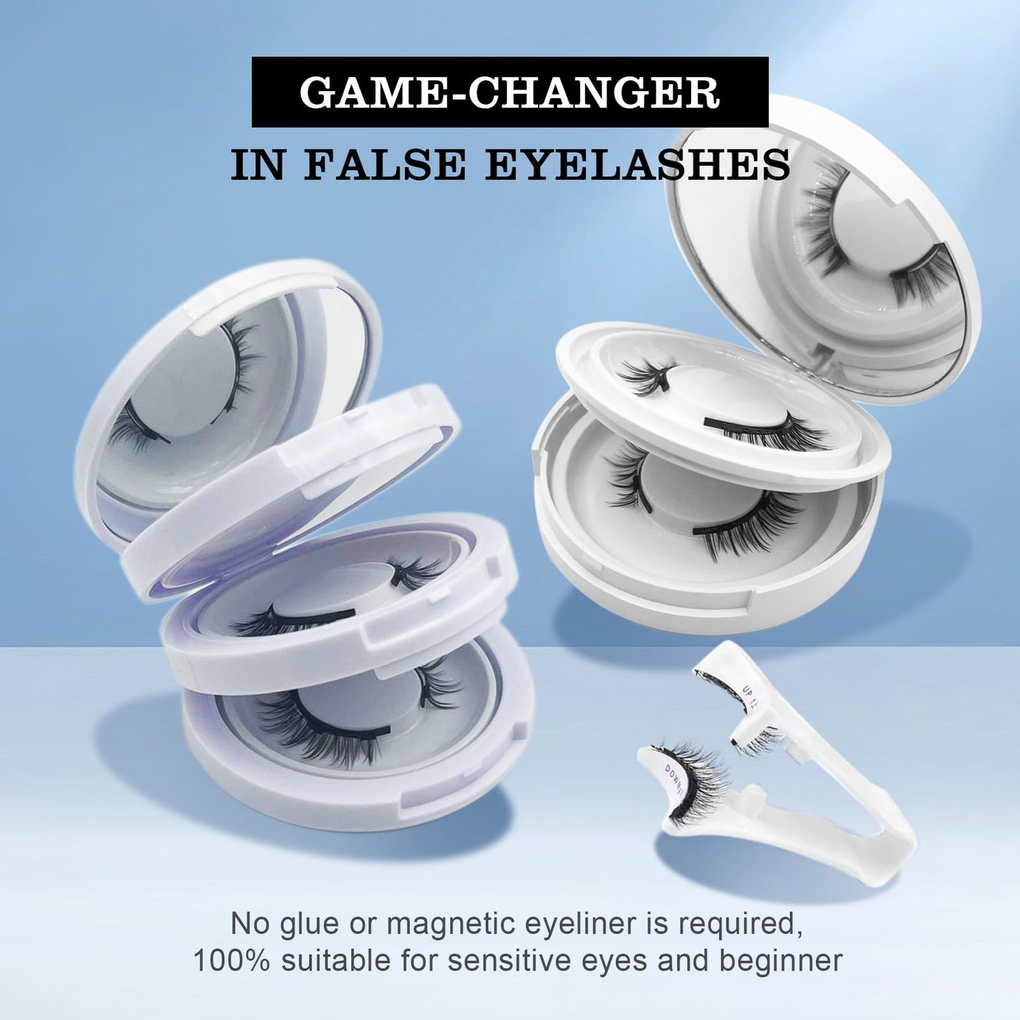 Meylora Magnetic Lashes,2026 New Magnetic Eyelashes with Applicator Natural Look,No Glue Needed Reusable Eyelashes Kit for Women(02+03+06)