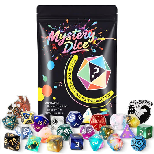 Coyeekn Mystery Dice Set, DND Dice Set of 7 Polyhedral Dice - 1 in 10 Chance to Get Legendary Dice, Dice Goblin, Suitable for Role Playing DND Gift