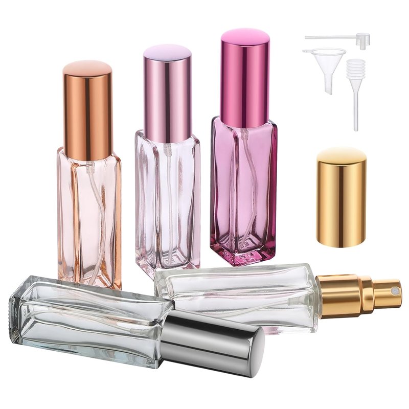 Perfume Travel Refillable Bottles - 5pcs Mini Cologne Atomizers | Portable 10ML Glass Sprayers for On-the-Go Use