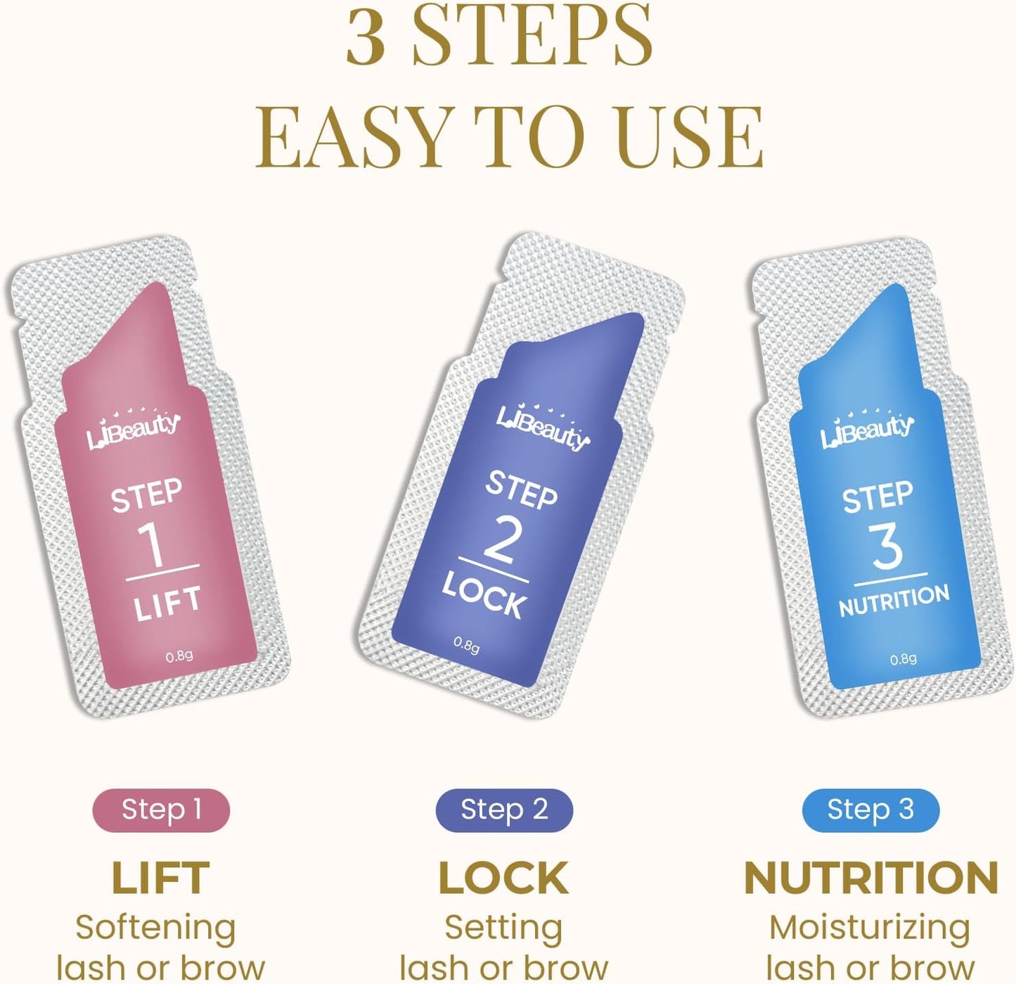 Korean Brow Lamination & Lash Lift Kit - 20 Individual Sachets | Mild Formula, Easy to Use