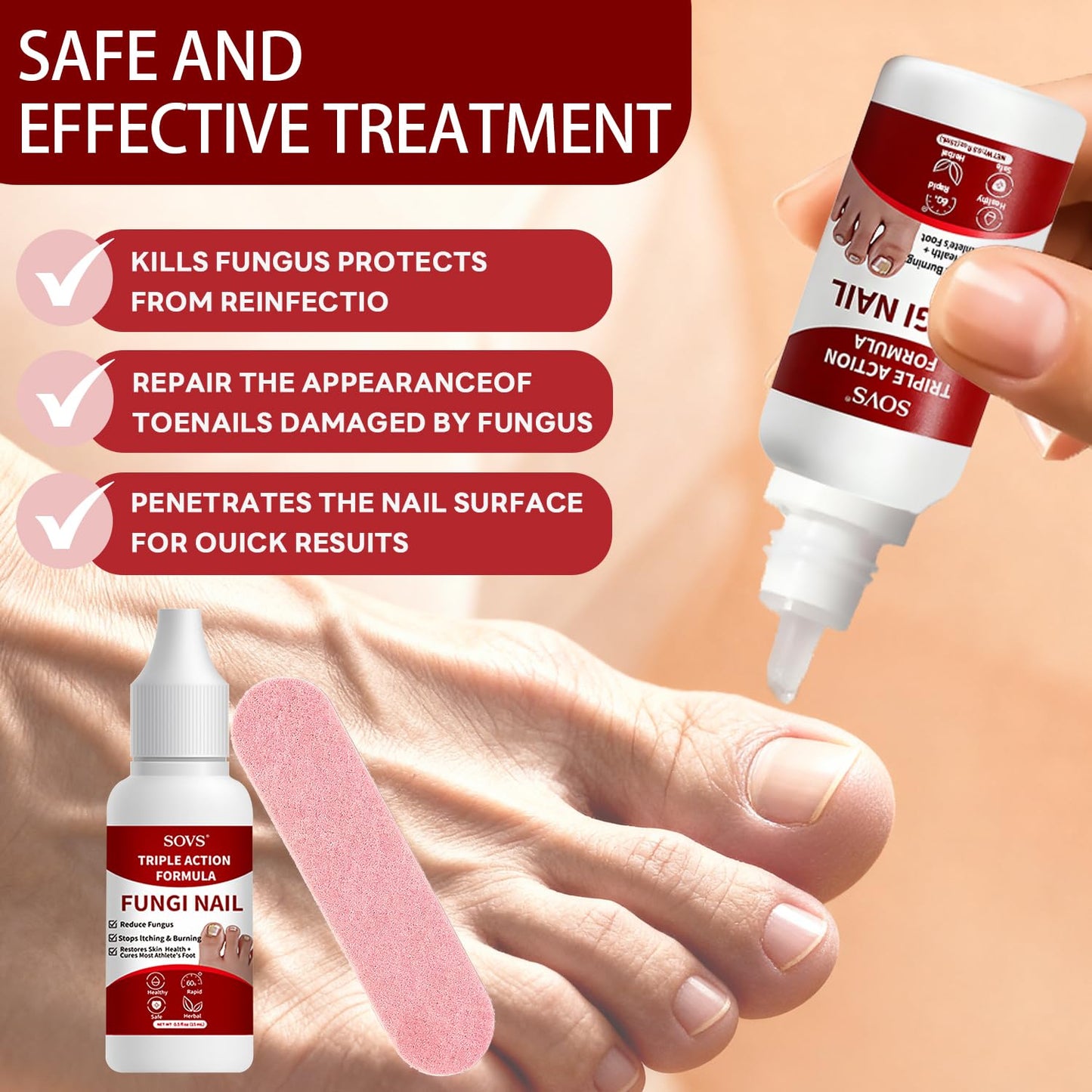 Toenail Treatment - Gentle Formula for Healthy Nails | 1 Piece