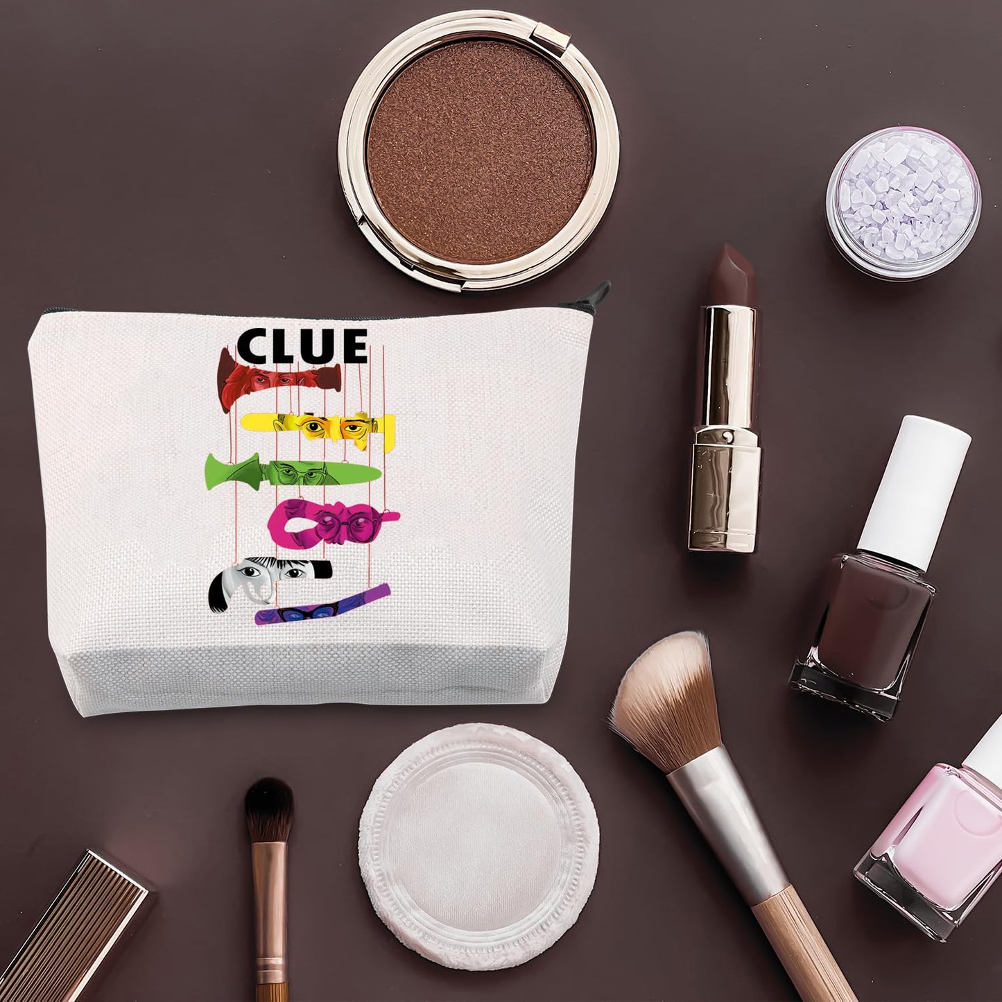 BDPWSS Horror Movie Themed Gifts Board Game Enthusiasts Gift Murder Mystery Gift crime shows Makeup Bag Weapon Gift (six clue bag)