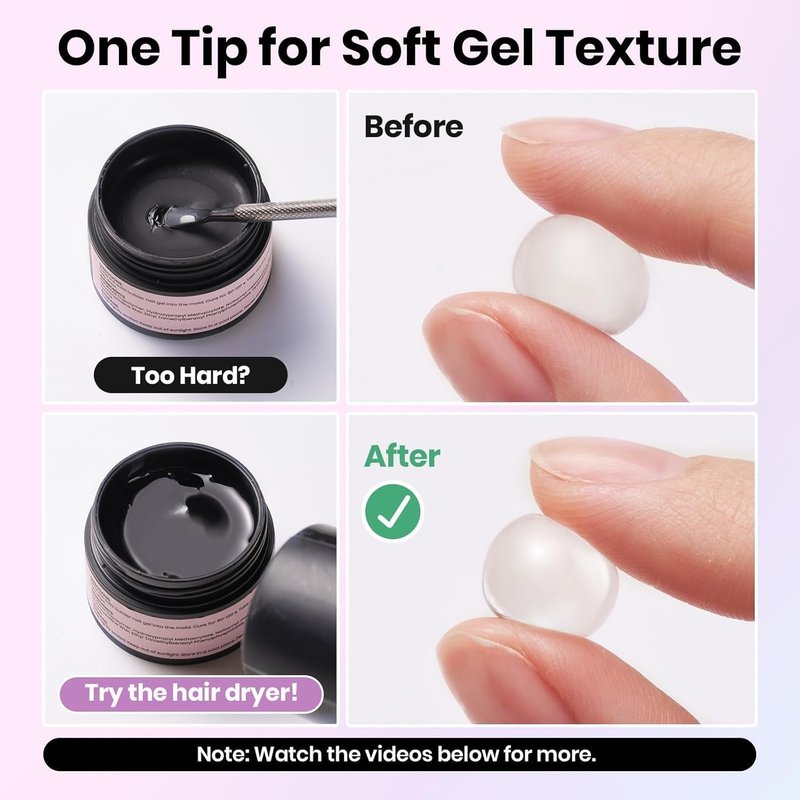 Beetles 3D Gel Nail Art Kit - 1oz Clear Builder Gel for DIY Nail Sculpting | Non-Sticky, 5-in-1 Formula, Perfect for Beginners