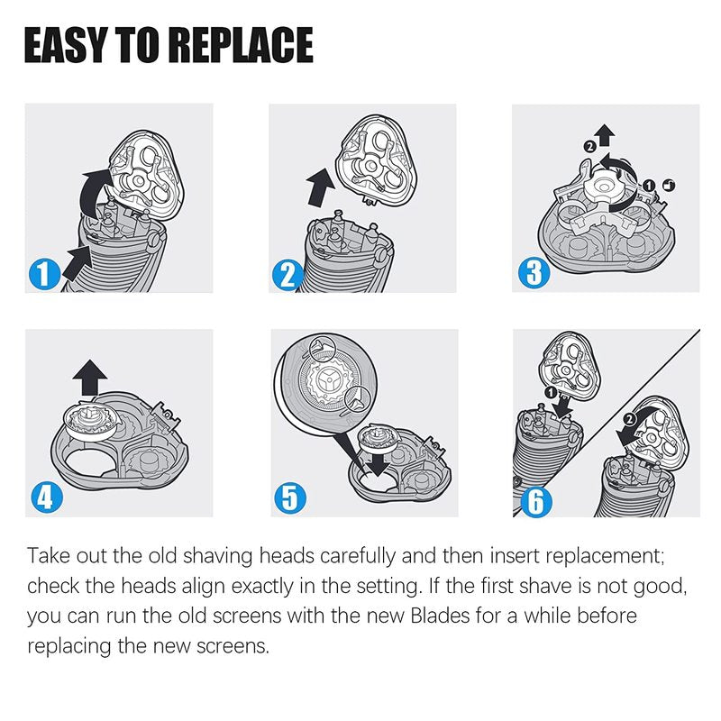 Tuchaolan HQ8 Shaver Heads Replacement for Norelco Shavers AT830 PT730 AT810 AT880 AT750 AT890 PT 860 PT723 Electric Razor Shaving Blade Cutter Upgraded 8 Series 3 Pack