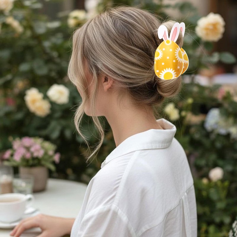 Easter Bunny Hair Claw Clips - Cute Spring Rabbit Design Hairpins | Non-Slip Strong Hold for All Hair Types