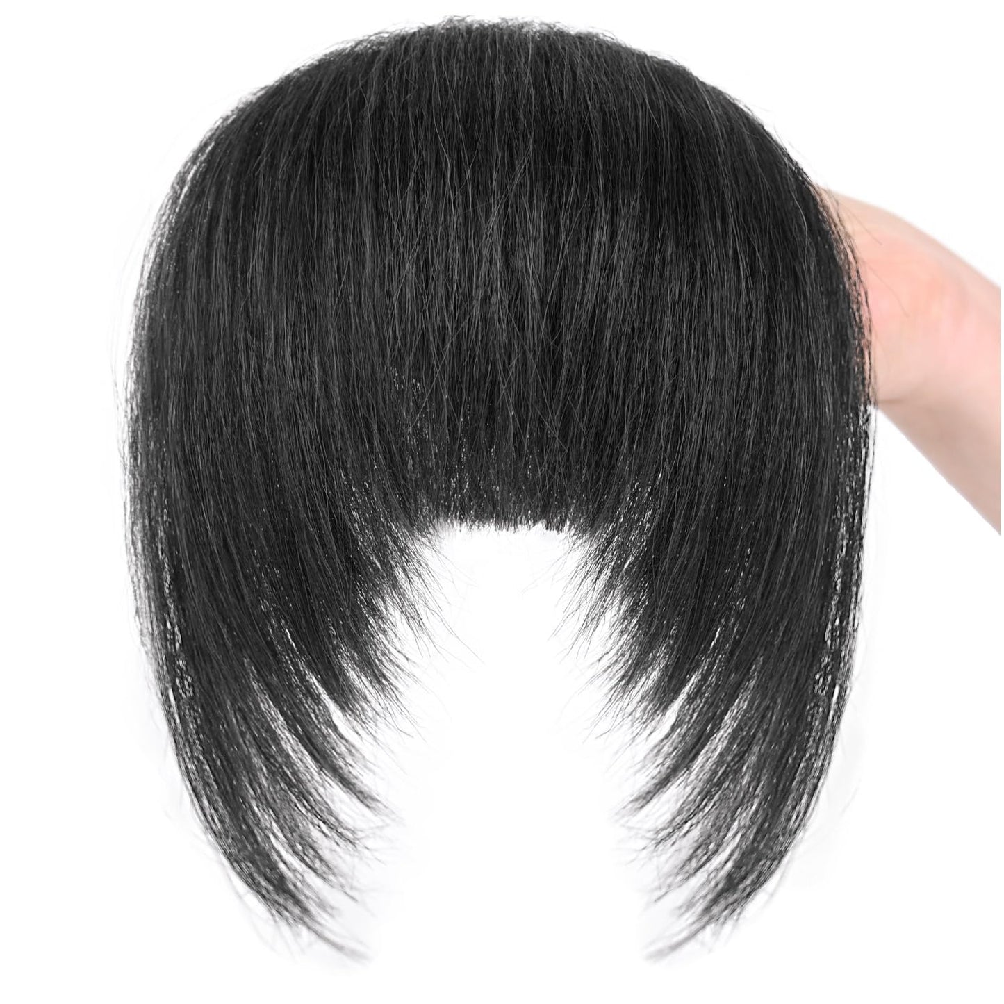 Yaki Straight Clip-In Bangs for Black Women - Natural-Looking Synthetic Hair Fringe | 3 Secure Clips, Kinky Straight, Natural Black