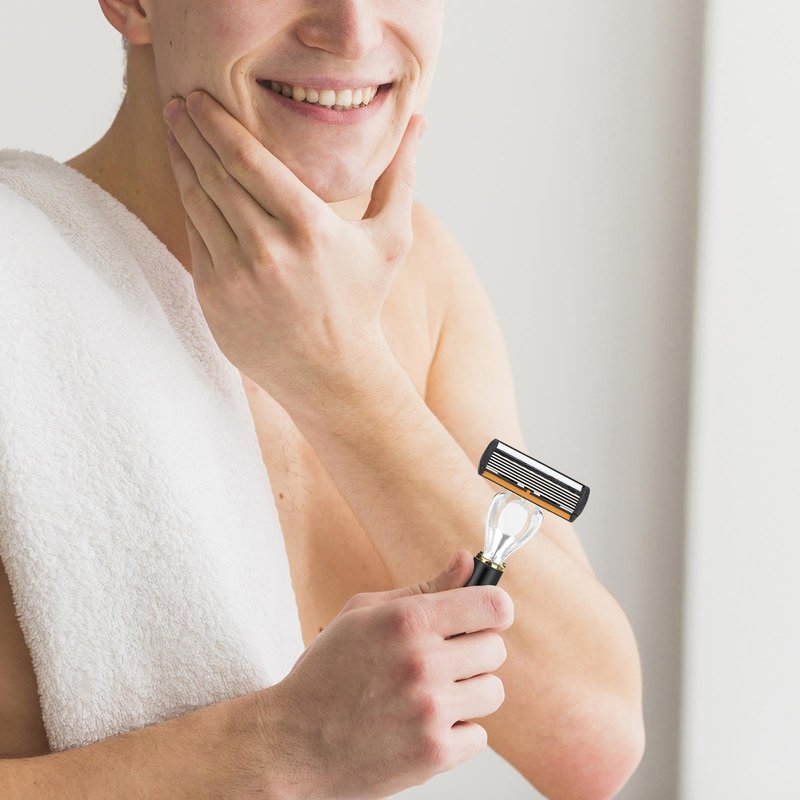 Men's 7-Blade Razor Set, 24 Stainless Steel Blades - Perfect For Beard & Mustache Trimming, Includes Replaceable Heads - Ideal Gift (24 Stainless Steel Blades)