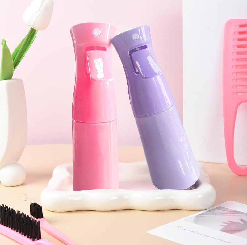 Hair Brush Set - 12 Pcs Detangling Brushes & Spray Bottle for Toddlers, Women | Curly Hair Care (Pink)