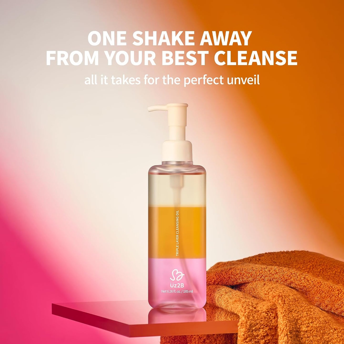 Cleansing Oil - Triple Layer Oil, Serum & Water | Deep Cleanse Makeup & Blackheads | Hydrating with Centella & Jojoba Oil | 185 ml / 6.26 fl. oz.