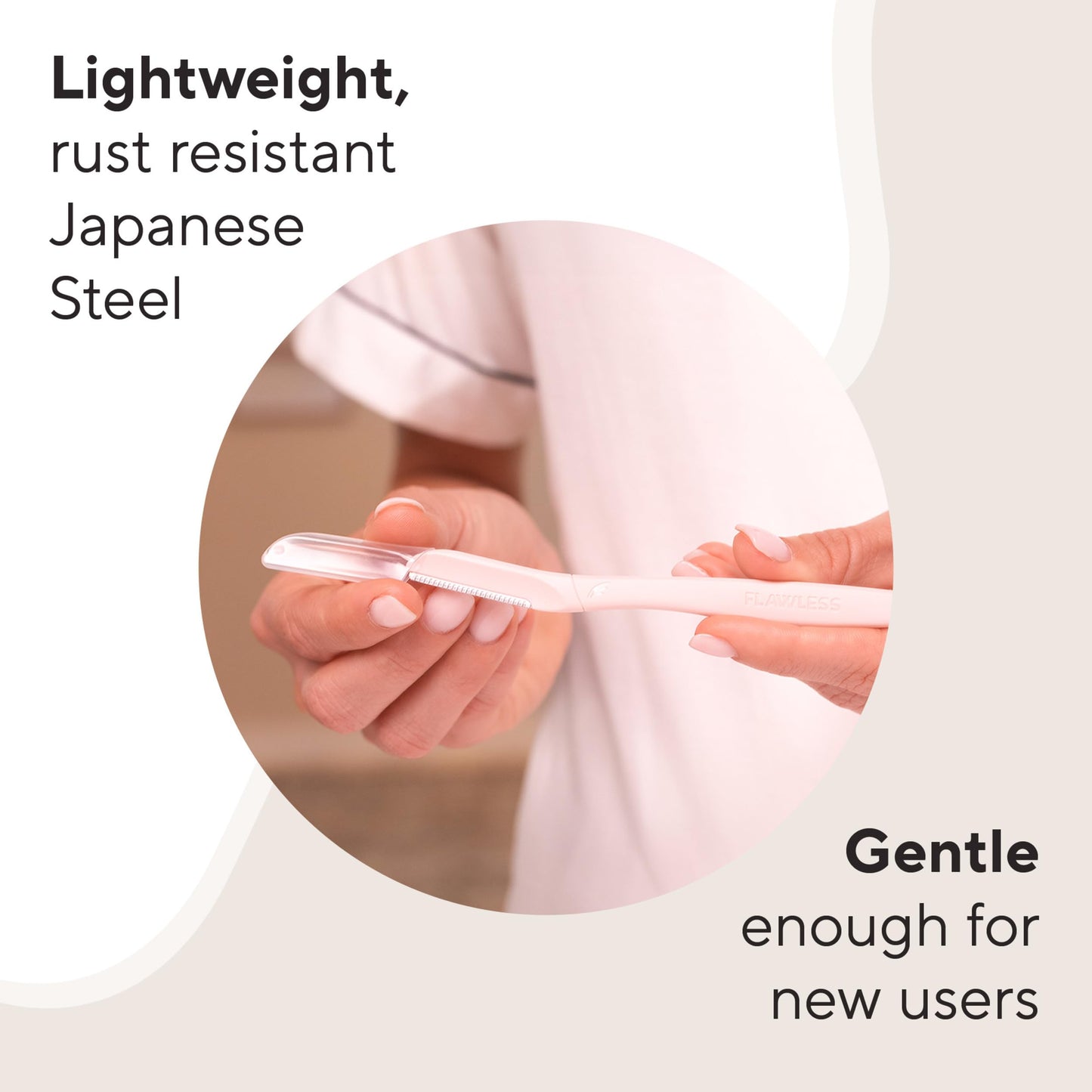 Finishing Touch Flawless Dermaplane Facial Exfoliator and Hair Remover, Facial Hair Removal for Women, 6 Count