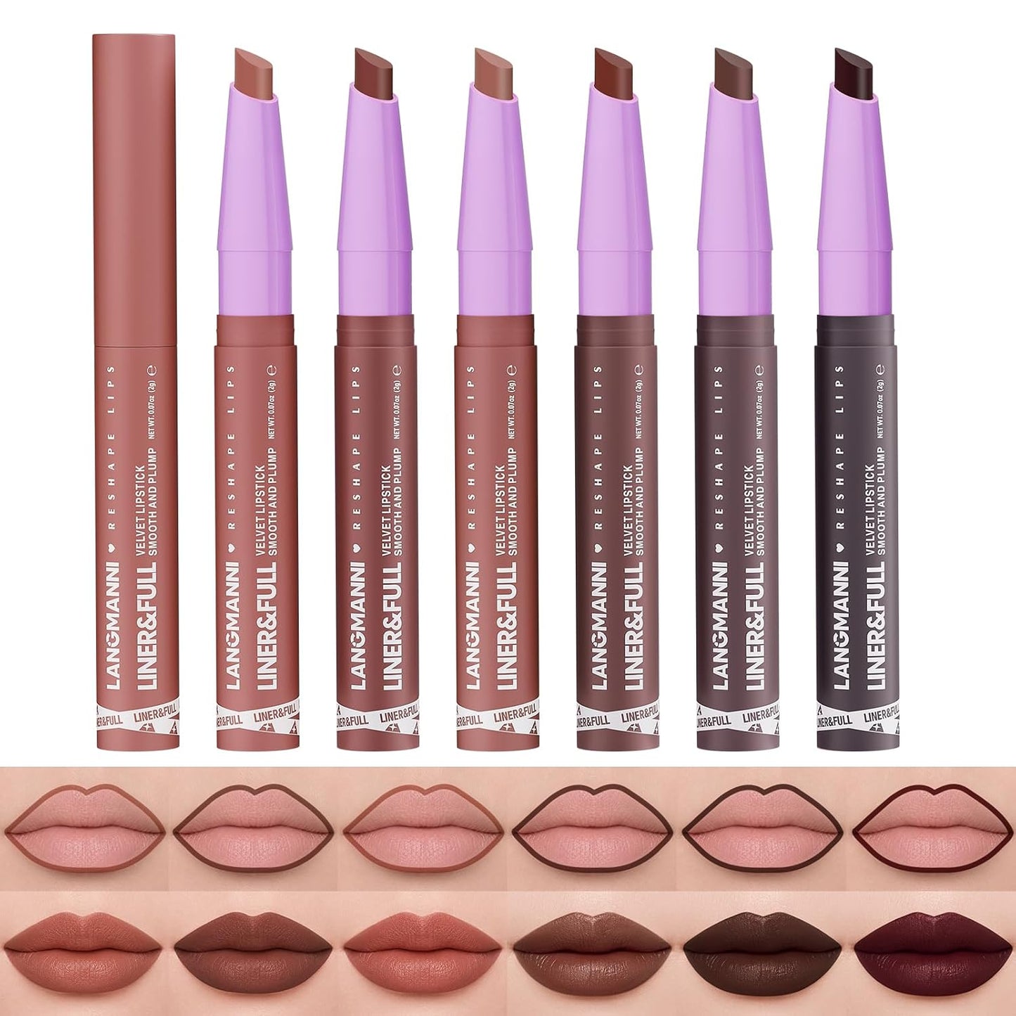 10Pcs Velvet Matte Lipstick Set - High Pigment, Long-Lasting, Waterproof | Soft Dark Nude Shades for Women