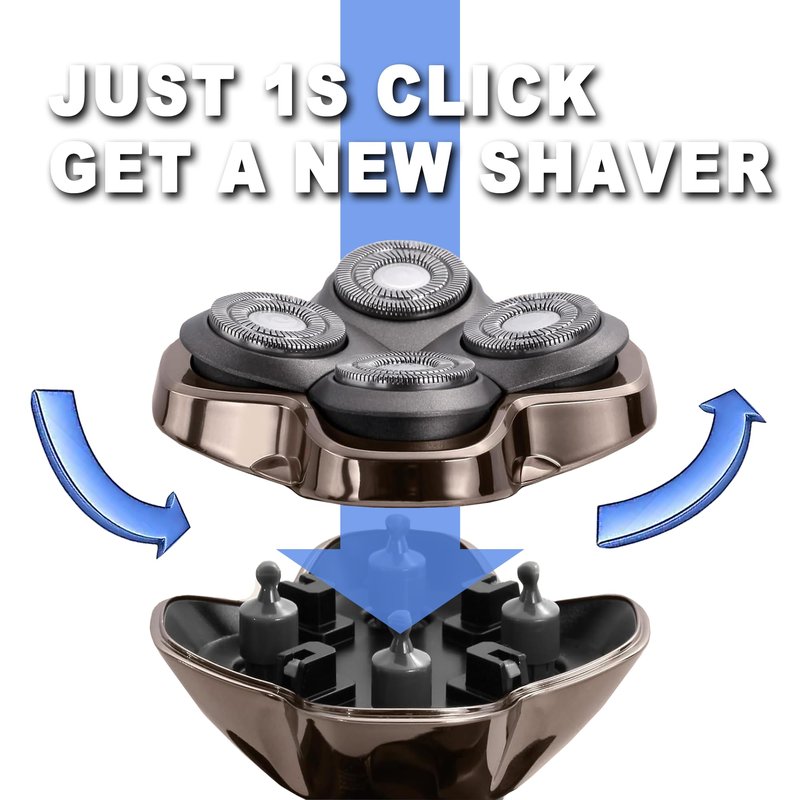 FUHKQE Pro 4 Shaver Replacement Heads，Shaver Blade for Wet & Dry Shaving