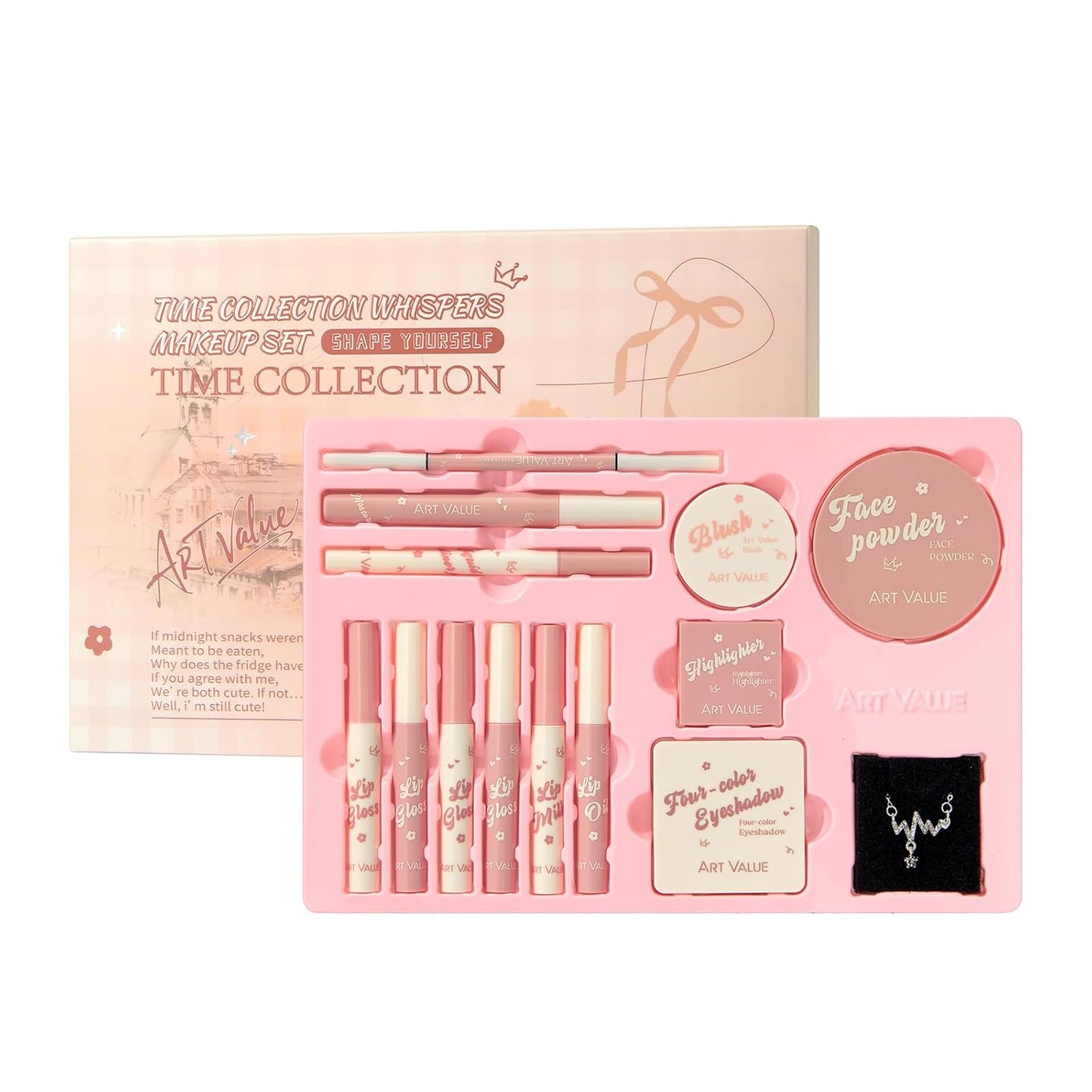 All-in-One Makeup Gift Set for Women & Teens | Complete Cosmetic Kit with Lip Gloss, Eyeshadow, Blush & More