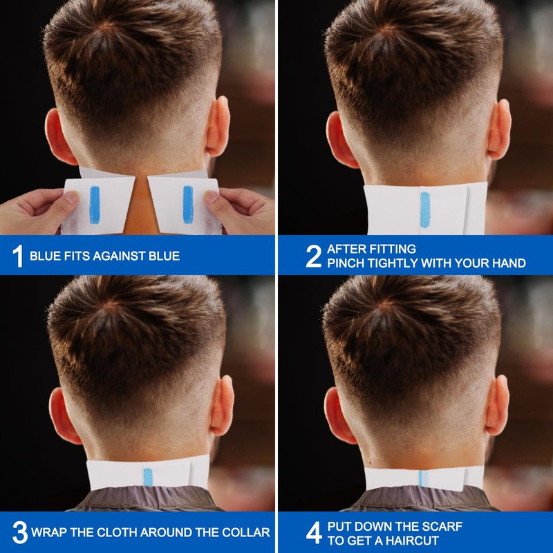 NICEMOVIC 40 Rolls Disposable Barber Paper Neck Strips Bulk Barber Accessories, Professional Barber Supplies Stretchy Paper Neck Strips for Salon Haircut Styling