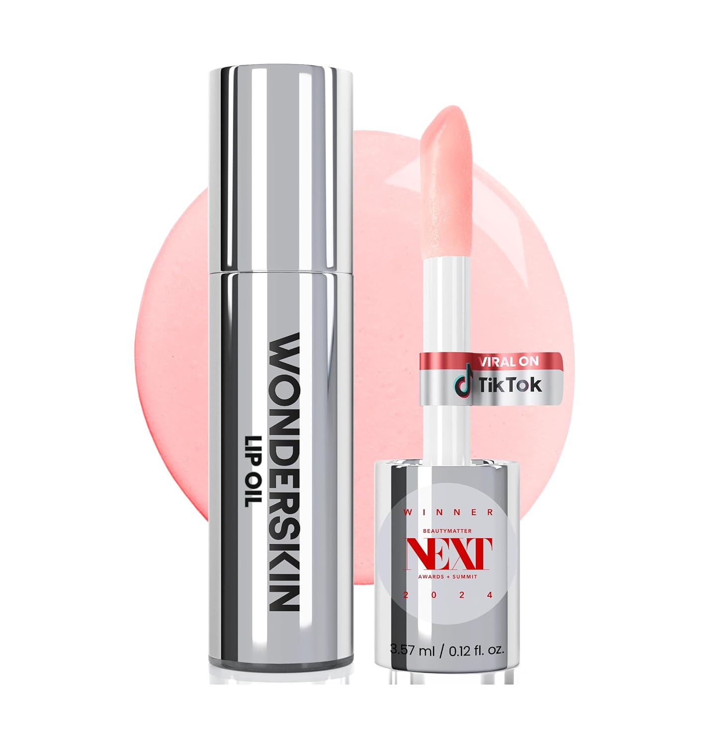 Wonderskin Tinted Lip Oil Rehab Serum - Hydrating, Non-Sticky Deep Red Tint for Dry Lips | 0.5 oz