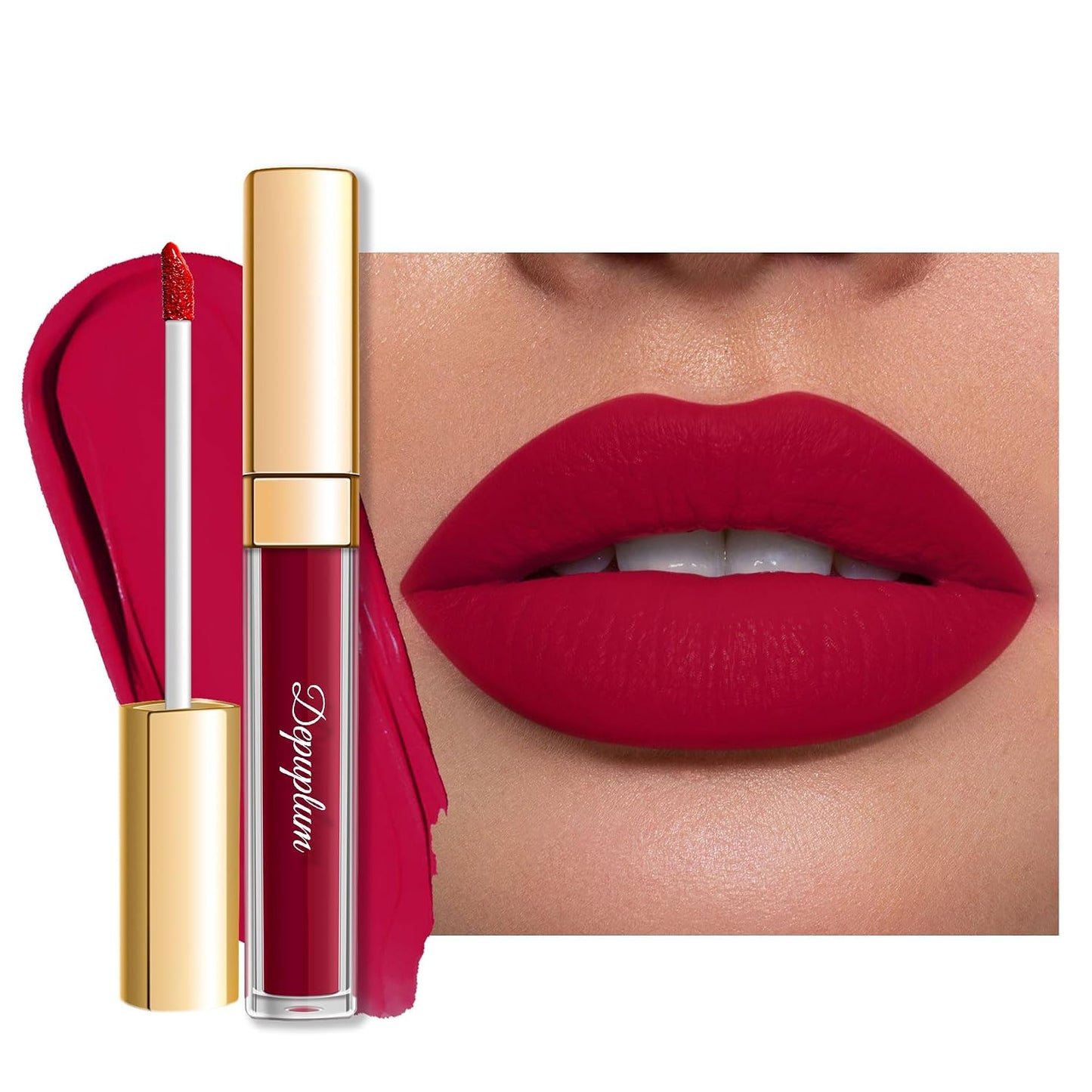 Nude Red Matte Lipstick - SuperStay Long-Lasting, Smudgeproof & Transferproof | Cruelty-Free Liquid Lip Color