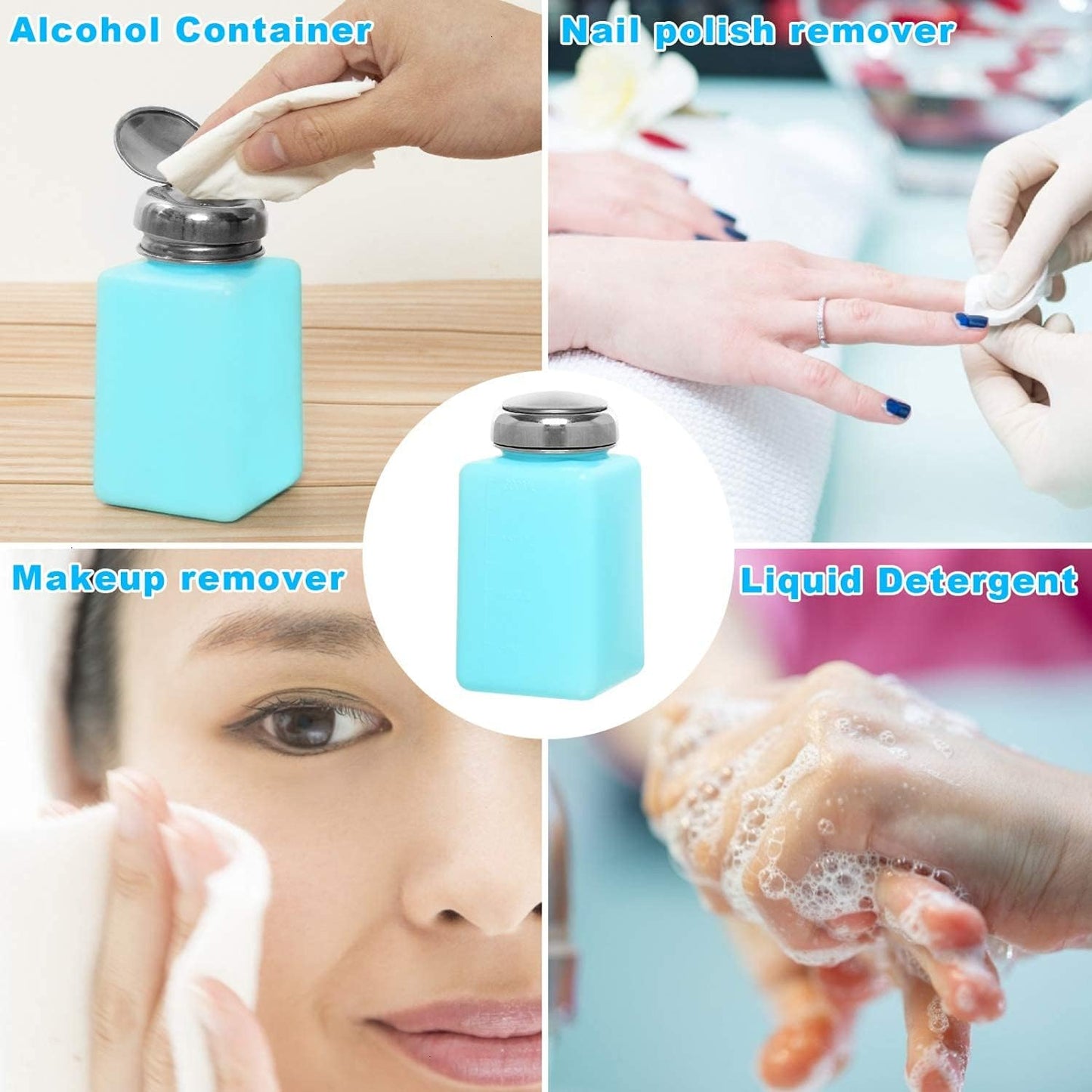 200ml Alcohol Dispenser Pump Bottle - 2 Pack for Easy Liquid Dispensing