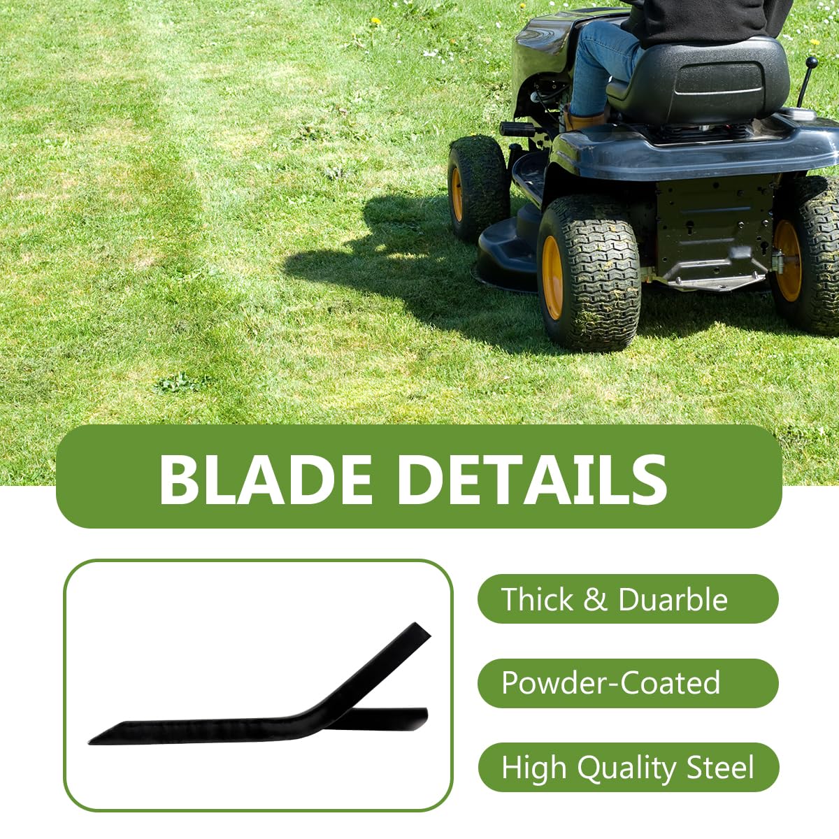 BCQNXX 482879 High Lift Blades Set Replaces Scag 48111 481708 481712 482787 Ferris 1520842 Husqvarna 539101733, Compatible with IS1500ZX IS2000Z IS2500Z 61" Deck (3PACK)