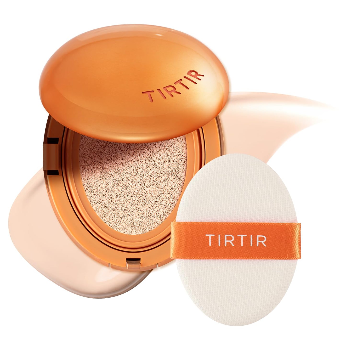 TIRTIR Cushion Foundation - AI-Like Semi-Matte Finish | Medium to Full Coverage, #21N Ivory, 0.63 Fl Oz