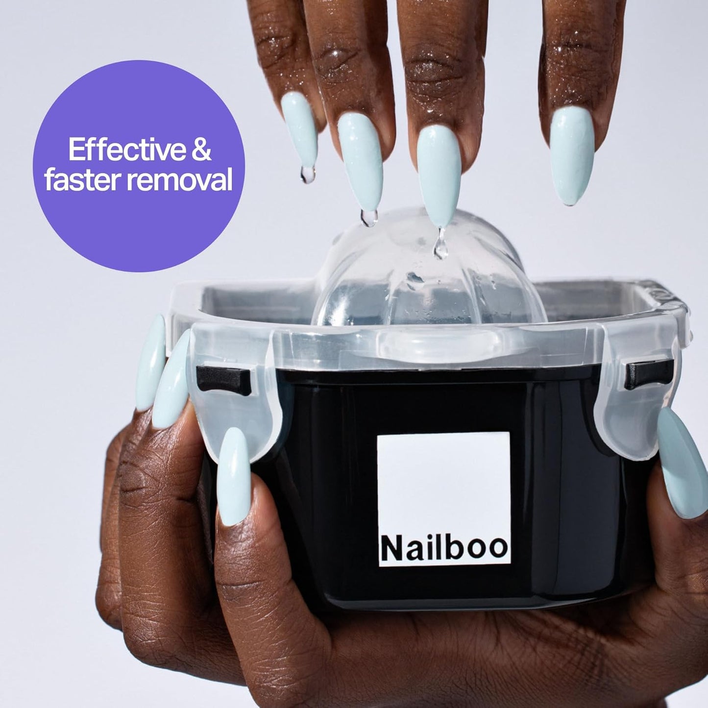 Nailboo Acetone Nail Polish Remover - Gel Polish & Dip Powder Remover, 16 Fl Oz | Salon Quality Soak Bowl