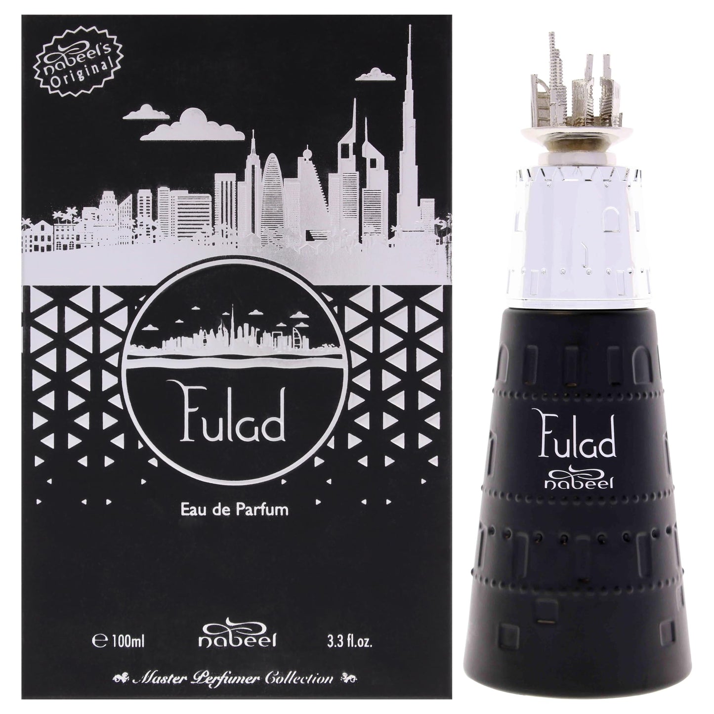 Nabeel Master Perfumer Collection - Fulad for Unisex - Arabian Perfume for Women & Men - Fragrance with Bergamot, Cedarwood, Patchouli, Lemon Scent - Arabic Cologne - Travel Size - 3.3 oz EDP Spray