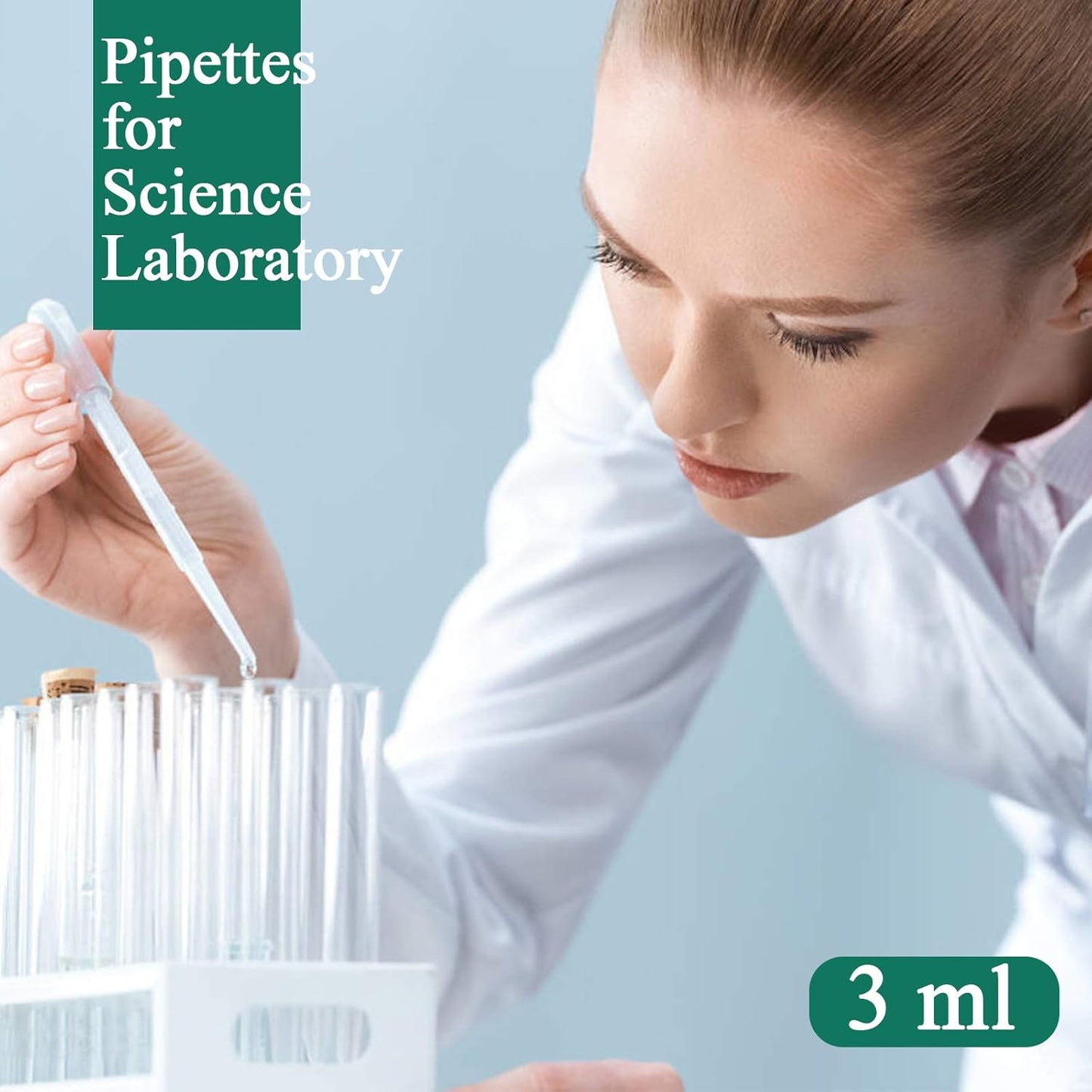 Moveland 3ML Disposable Eye Dropper Pipettes - Premium Graduated Essential Oil Transfer Tool | 10 Pack for Makeup, Science, DIY