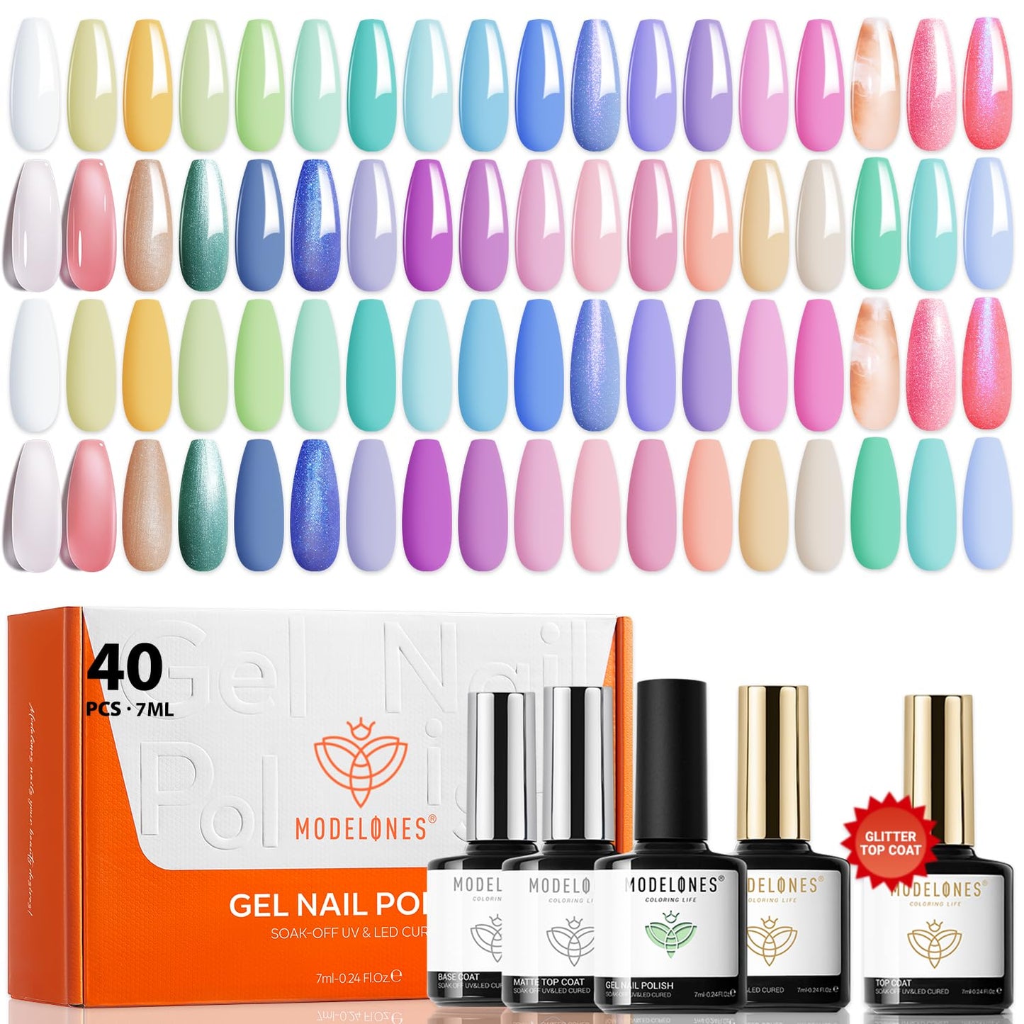 Modelones 5D Cat Eye Nail Magnet Tool Set - 360° Rotating U-Shaped, Ball, Hole & Heart Magnets for Gel Polish Art | 5 Pieces