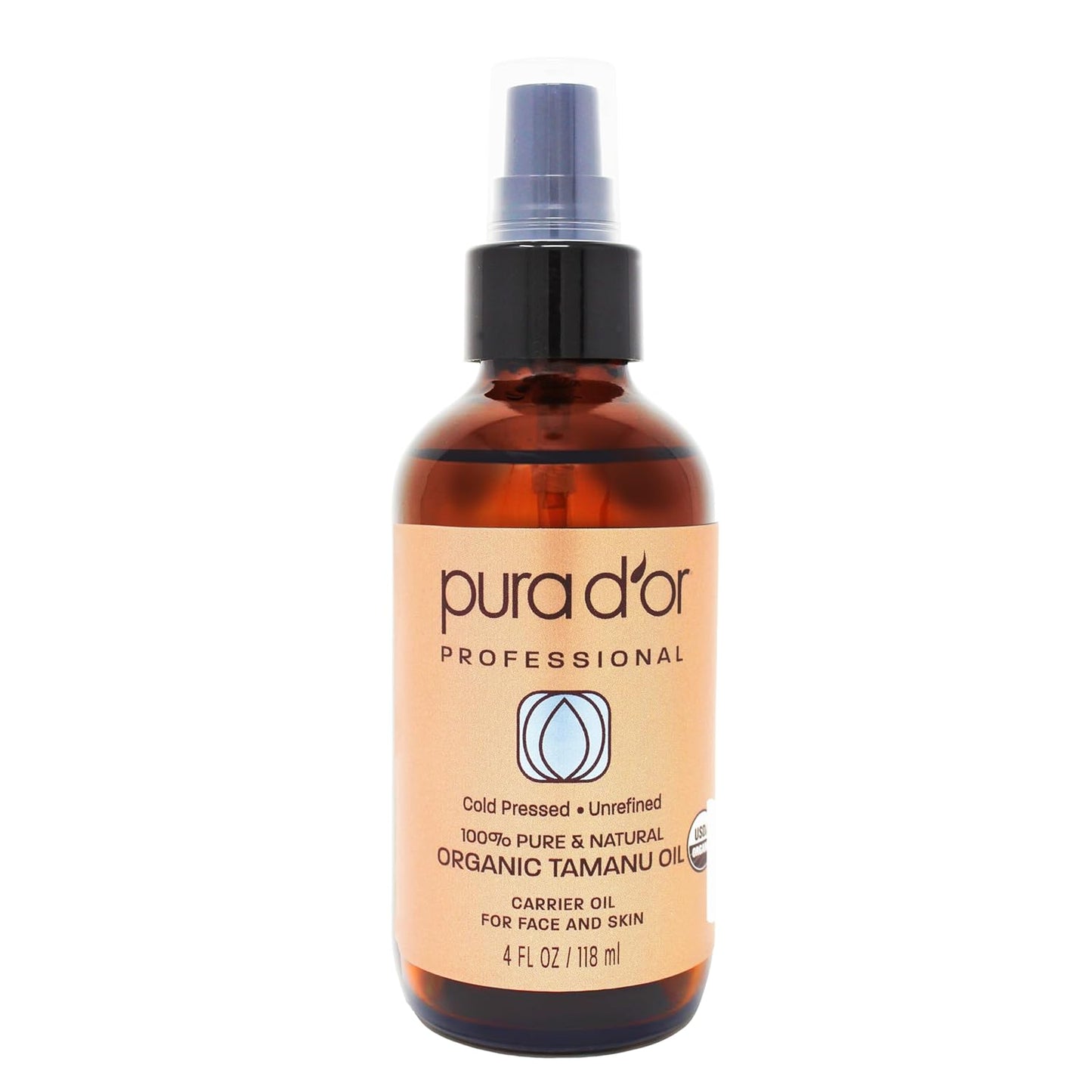 PURA D'OR Organic Vitamin E Oil - 70,000 IU Ayurvedic Skin Care | Lightweight Moisturizer for Face & Body