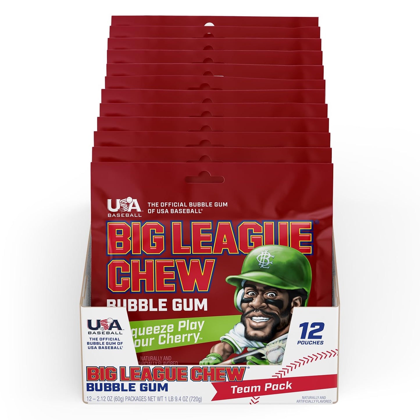 Big League Chew Outta Here Original Bubble Gum - Classic Ballpark Flavor | Perfect for Baseball Games, Teams, Concessions, Parties, and More | Pack of 12 Bags (2.12oz Each)"

Rewritten Product Title: "Original Bubble Gum - Big League Chew Classic Ballpark