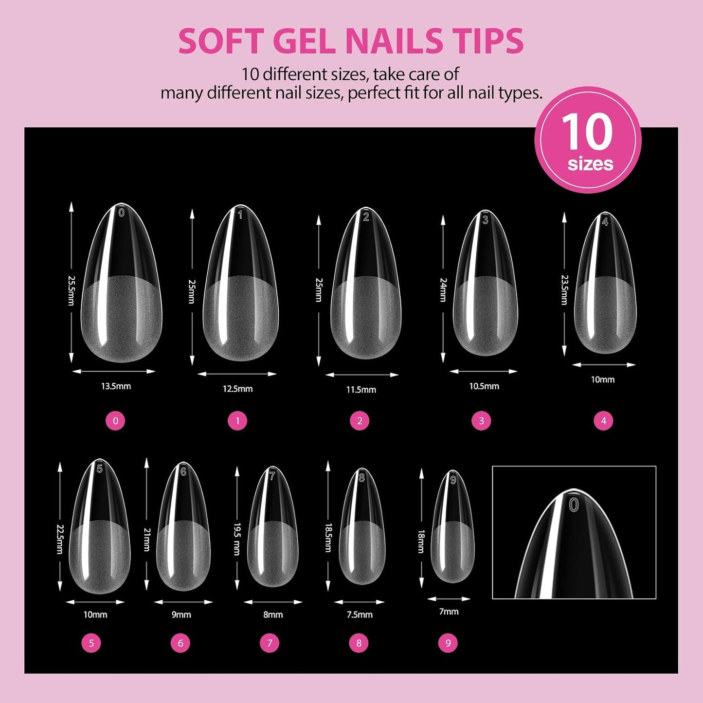 Almond Gel Nail Kit - Complete Nail Drill Set with UV Lamp & 500PCS Tips | DIY Manicure Tools for Home Use