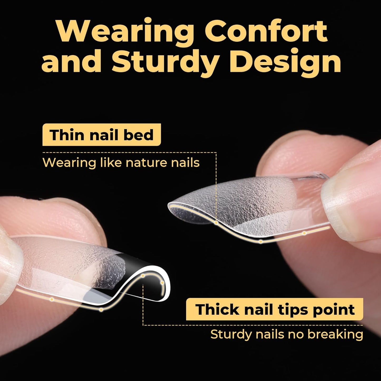 Extra Short Square Nail Tips - 600pcs Pre-Etched Soft Gel Clear Fake Nails | DIY Nail Art at Home, 12 Sizes
