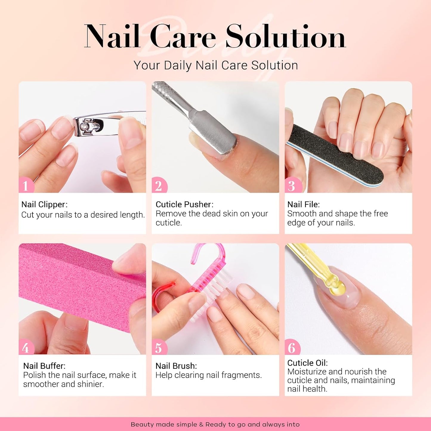 Nail Soaking Bowl for Gel Polish Removal - Complete Manicure Set with Cuticle Oil & Tools | 15ml