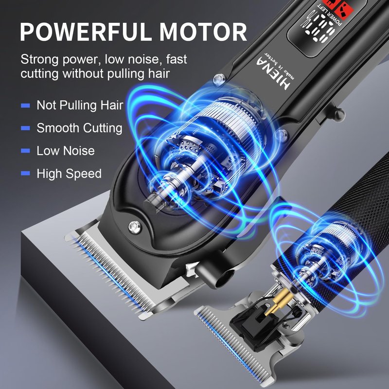 Professional Hair Clippers Set for Men - Cordless Rechargeable Clippers & Trimmers Kit | LED Display, Perfect Gift