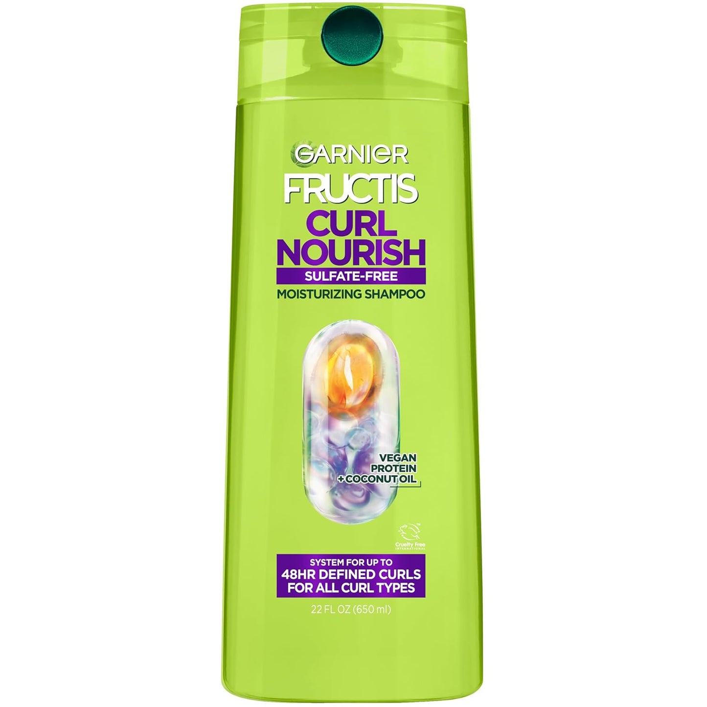 Garnier Fructis Curl Nourish Shampoo - Sulfate Free Moisturizing Formula | 12.5 Fl Oz