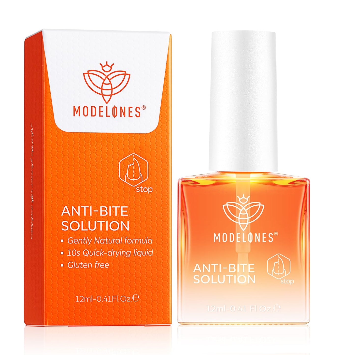 Modelones Nail Biting Treatment for Kids - Quick Dry Bitter No Bite Nail Polish | 0.41 fl oz