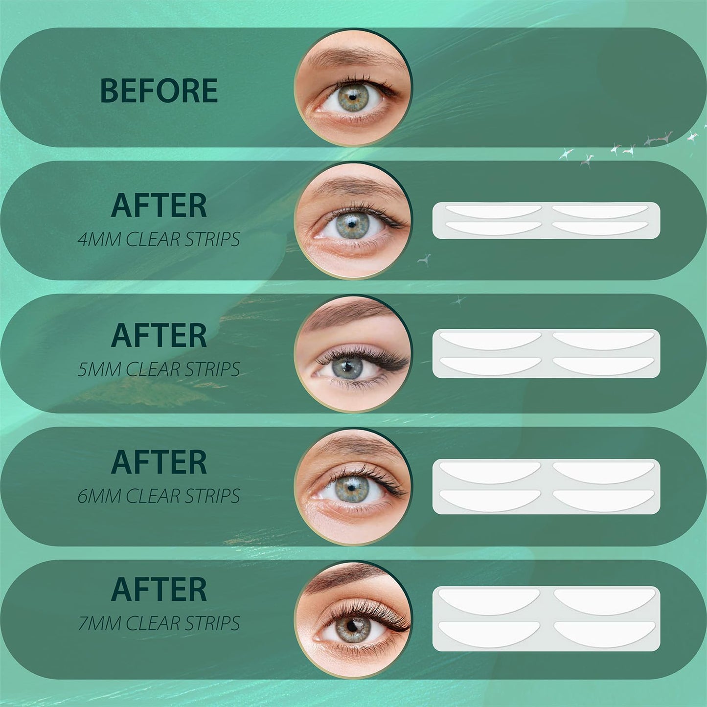 Eyelid Tape, 480Count Eyelid Lifter Strips, Eyelid Tape for Hooded Eyes Invisible, Waterproof Double Eyelid Tape, Suitable for Uneven or Monolids, Instant Eye Lift Without Surgery